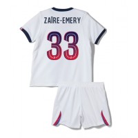 Paris Saint-Germain Warren Zaire-Emery #33 Vieras Peliasu Lasten 2026-27 Lyhythihainen (+ Lyhyet housut)